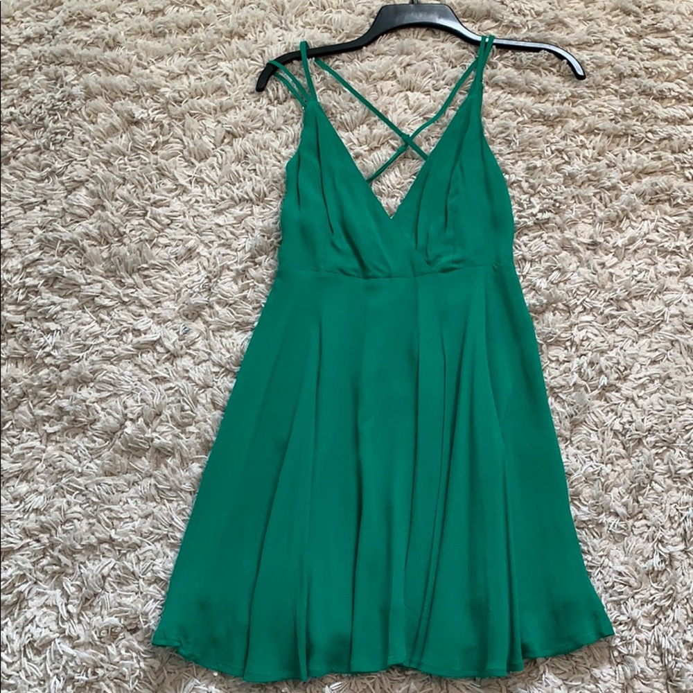 Emerald green summer dress